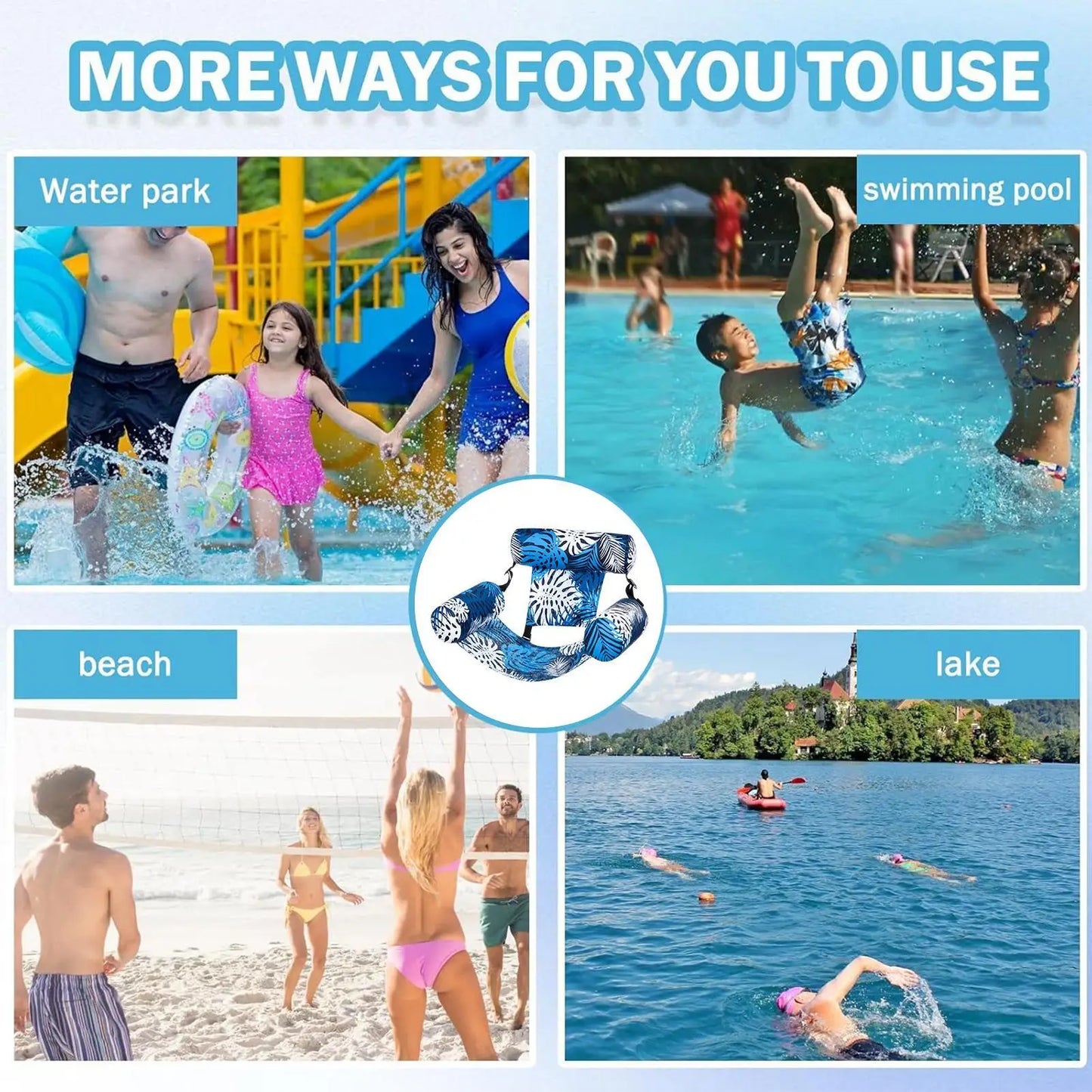 Inflatable Floating Pool Lounger – Foldable Adult Float Chair