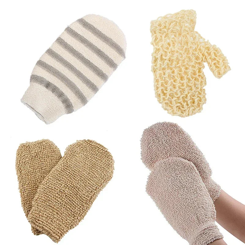 Exfoliating Hemp & Bamboo Bath Glove | Body Scrubber Mitt Exfoliating Bath Glove Peaceful Pleasures Health and Wellness
