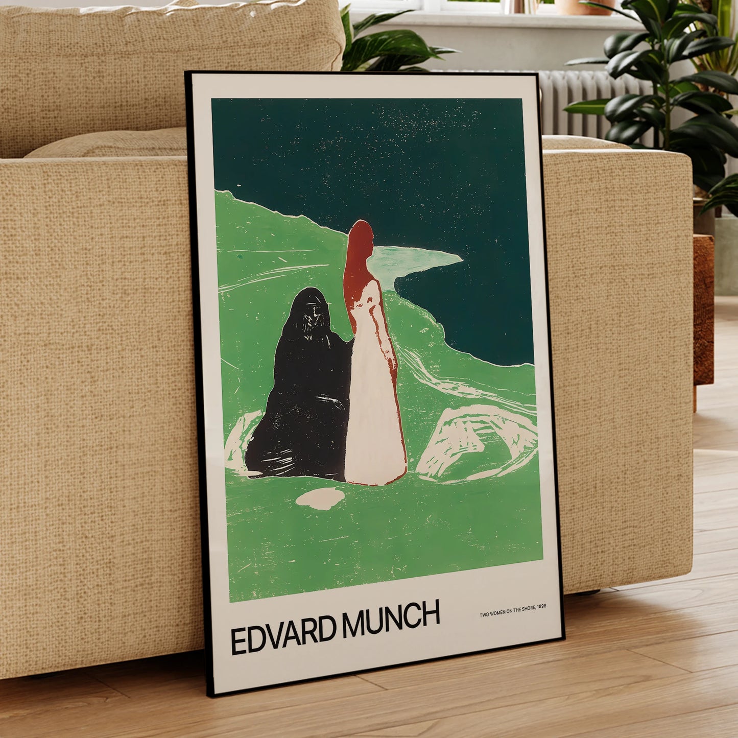 Edvard Munch Two Women on the Shore Canvas Wall Art Print
