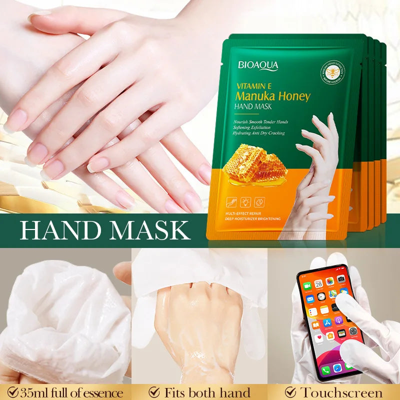 BIOAQUA Honey Hand Mask 10 Pairs – Moisturizing & Anti-Aging