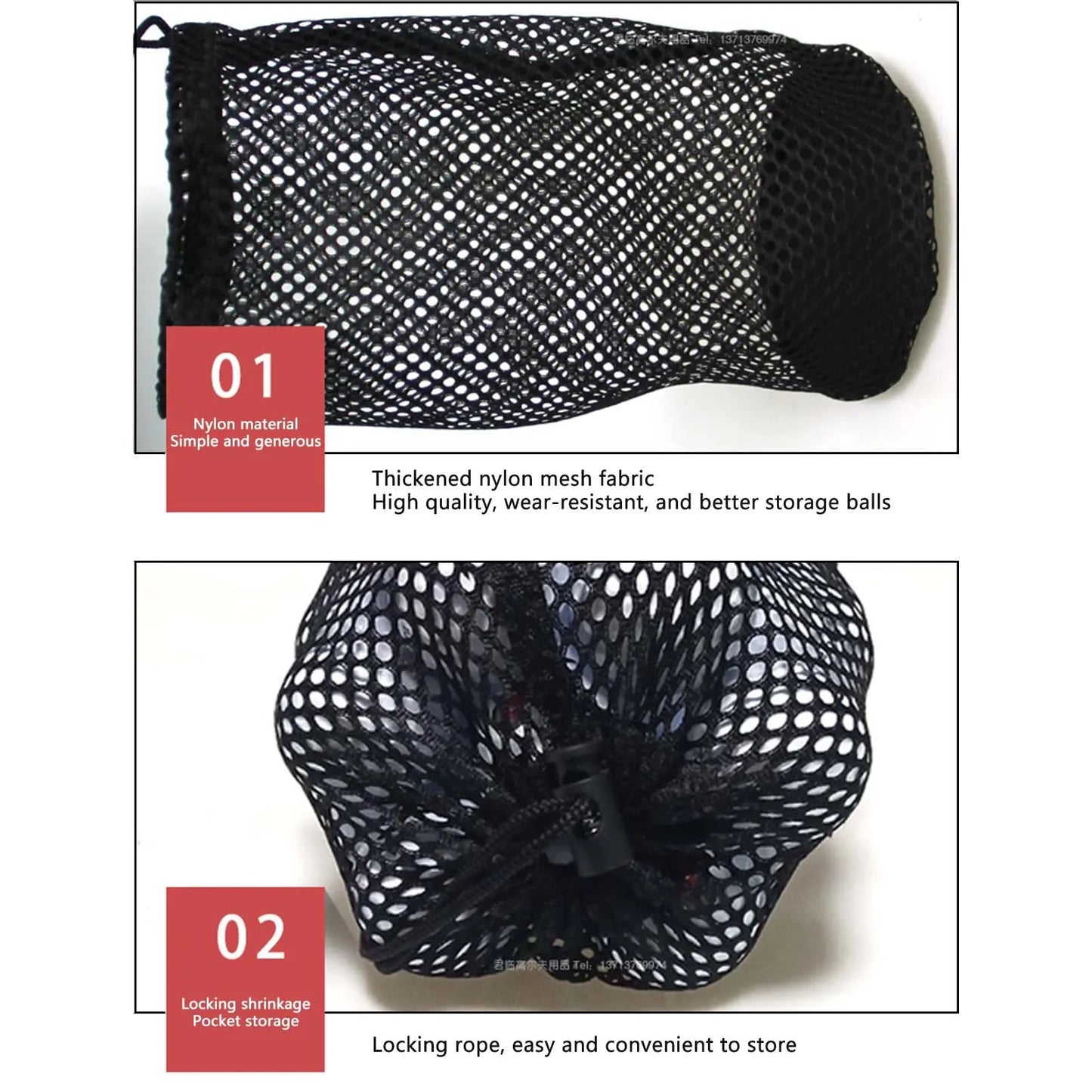 Black Golf Ball Pouch Bag with Durable Nylon Material Sports Mesh Net Bag Suitable for Outdoor Gyms Travel Peaceful Pleasures Health and Wellness