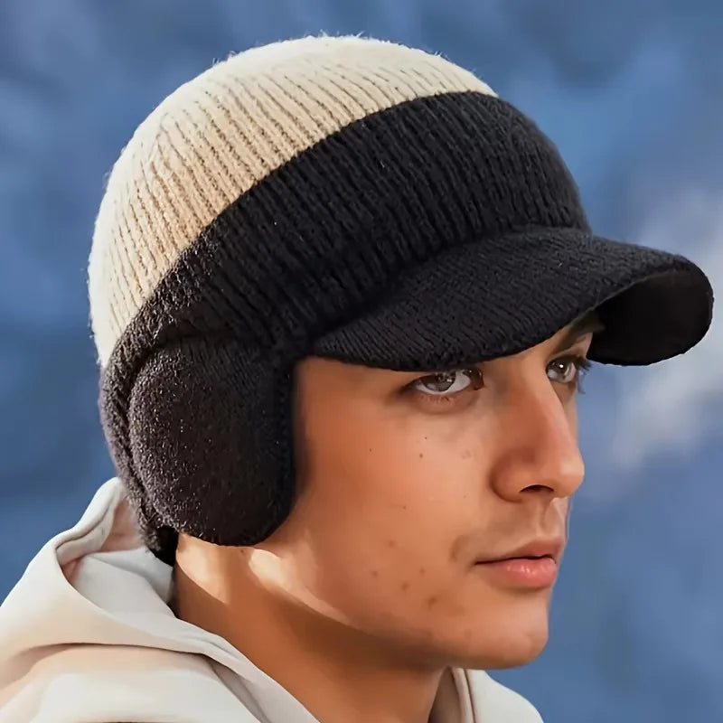 Winter Thermal Knit Baseball Cap | Ear Protection Beanie