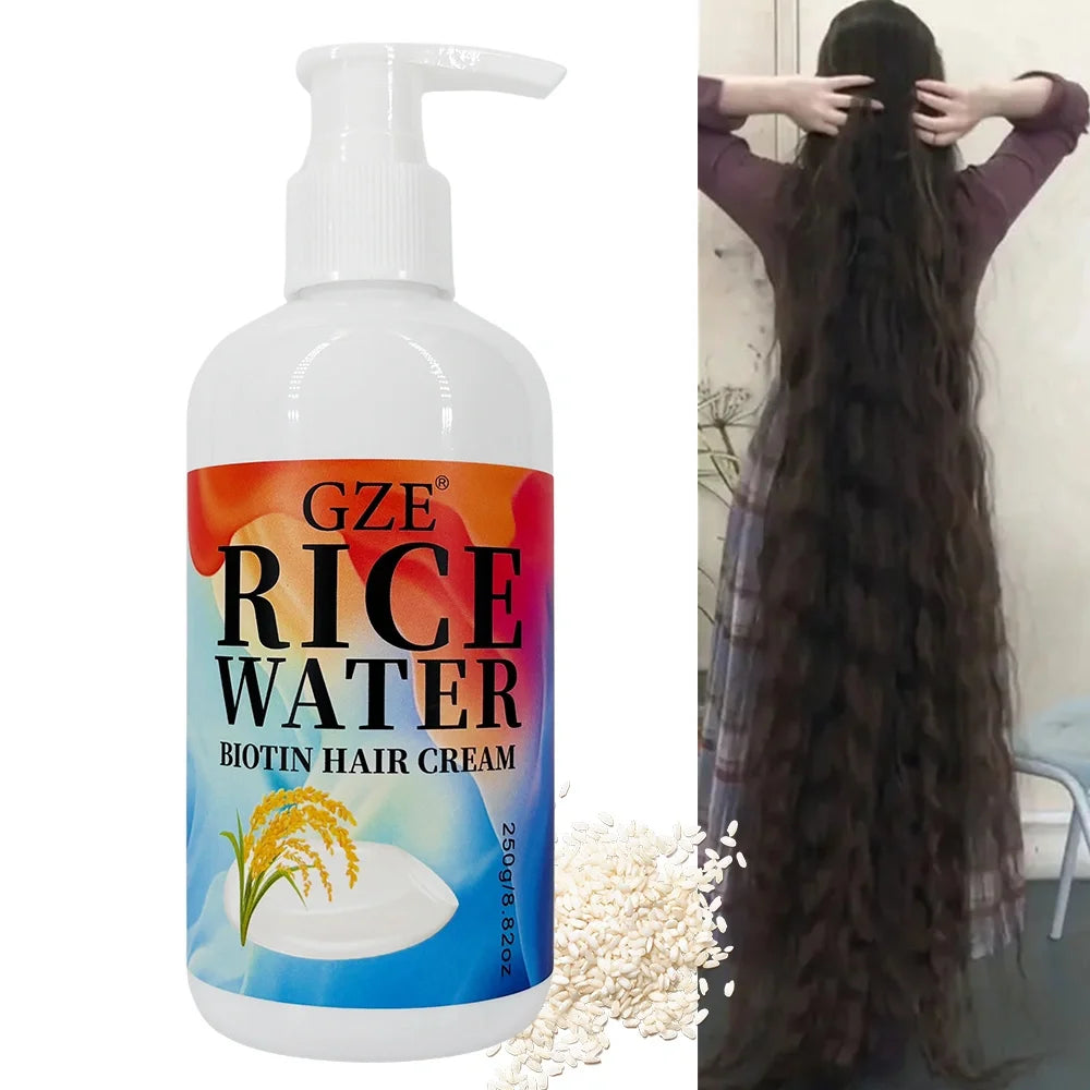GZE Rice Water Biotin Hair Cream – Deep Hydrating, All Hair Types