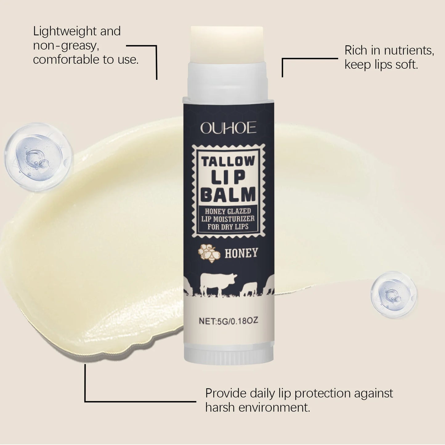 Tallow Lip Balm – Nourishing, Hydrating & Fades Lip Lines