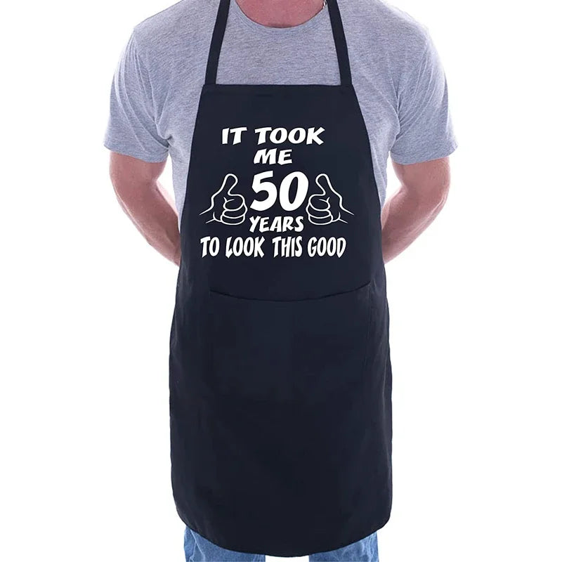 50th Birthday Apron – Funny BBQ Gift for Men & Women