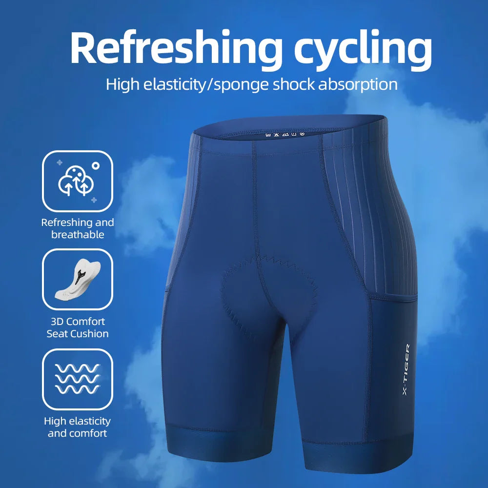 X-Tiger Women's Cycling Shorts – Breathable Lycra, 7-Hour Ride