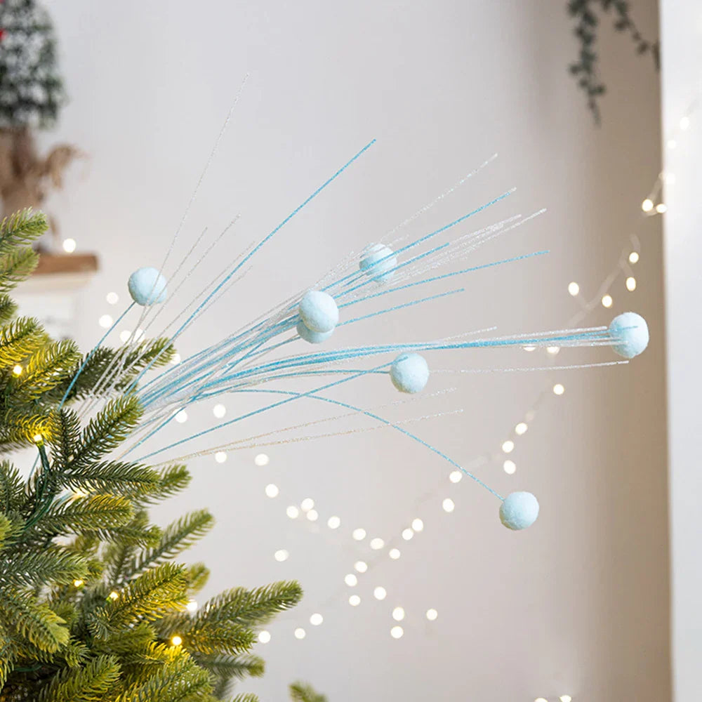 Pink Glitter Berry Stem Picks – Christmas Tree & DIY Craft Decor