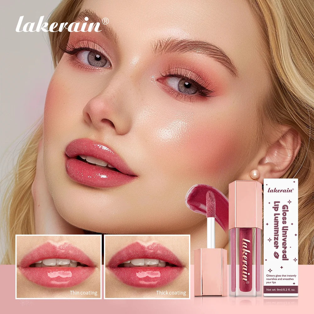 NEW Glitter Gloss Universal Lip Luminizer 8 Colors Makeup Lip Gloss Non-sticky Moisturizing Plumper Long Lasting Glitter Liquid Peaceful Pleasures Health and Wellness