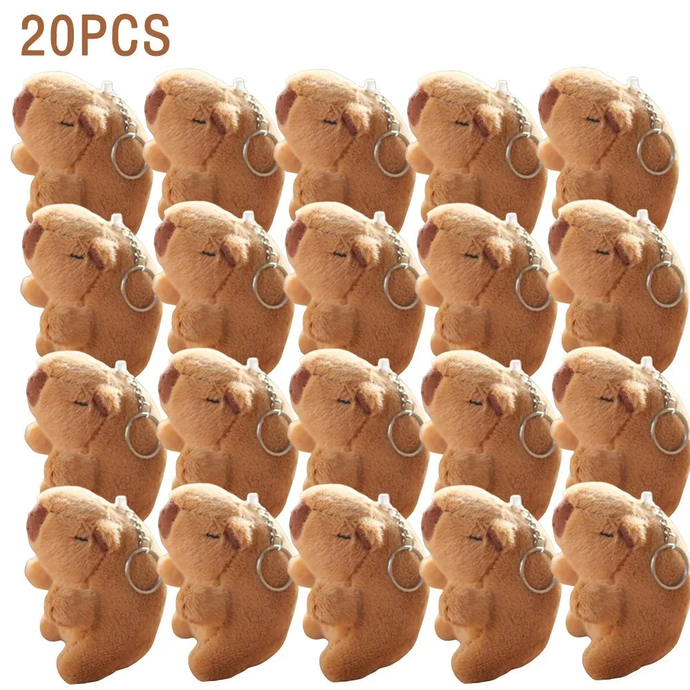 Cartoon Capybara Plush Keychain, Bag & Desk Pendant Ornament