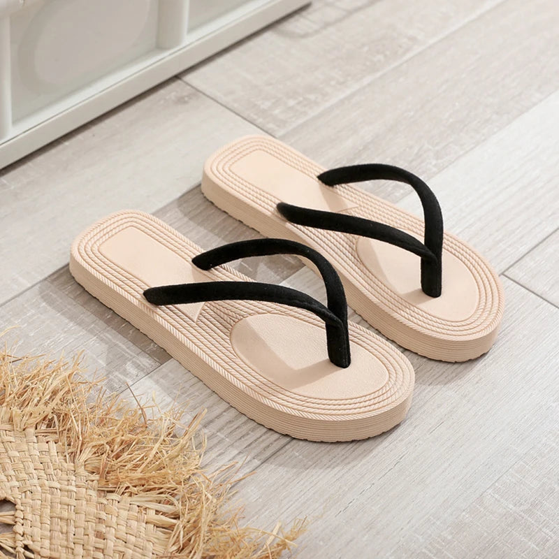 Women's Retro Flat Flip Flop Slippers | Summer Beach Sandals