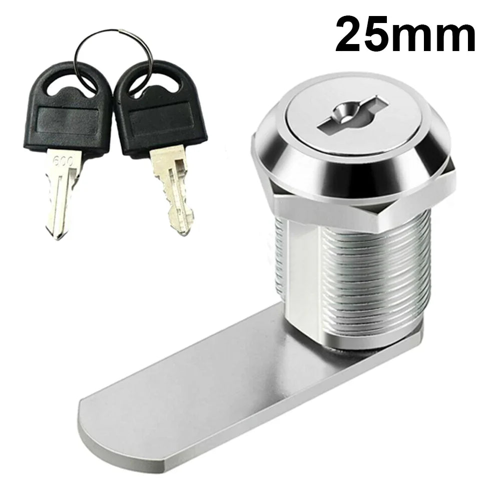 Zinc Alloy Cam Lock for Cabinets, Drawers & Mailboxes + 2 Keys