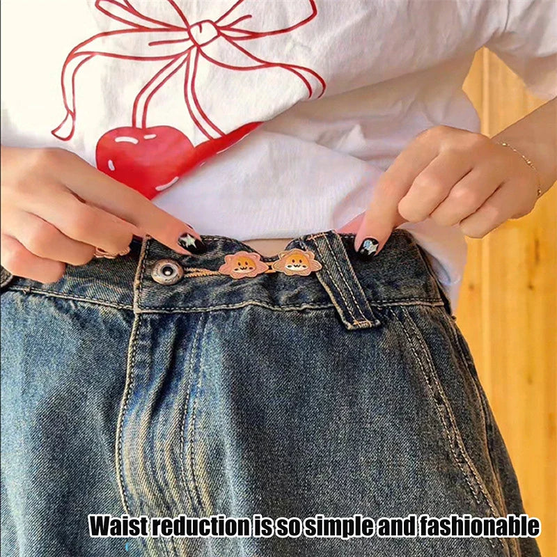 6-Pack Cartoon Lion Metal Waist Tightener Pants Clips