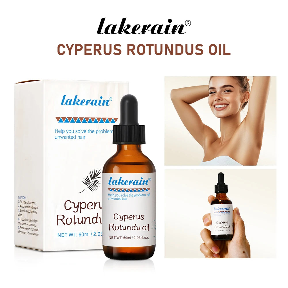Cyperus Rotundus Oil Inhibit Hair Growth Reducing Redness Armpit Legs Arms Body Deeply Moisturize Nourish Repair Skin Unisex Peaceful Pleasures Health and Wellness 60ml