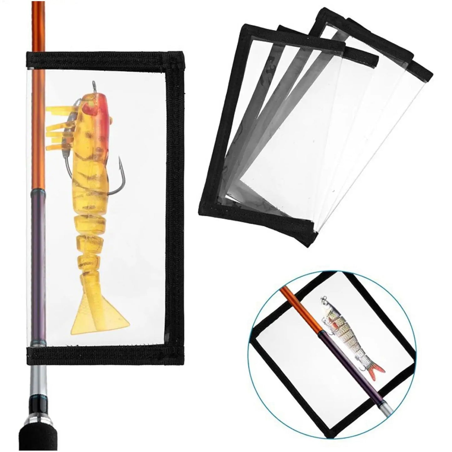 Clear Snap-On Fishing Lure Hook Covers | Tangle-Free Storage