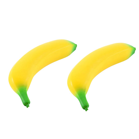 Squishy Banana Slow Rising Squeeze Toy – 2 Pack Sensory Fun Squishy Fidget Toy Peaceful Pleasures Health and Wellness as shown One Size