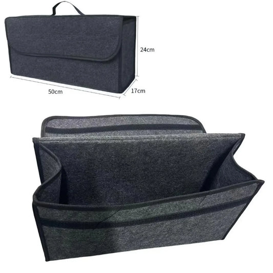 Car Trunk Organizer Storage Box,Large Capacity Felt Storage Bag Portable Foldable Boot Organizer Tool for Car Storage Accessorie Peaceful Pleasures Health and Wellness