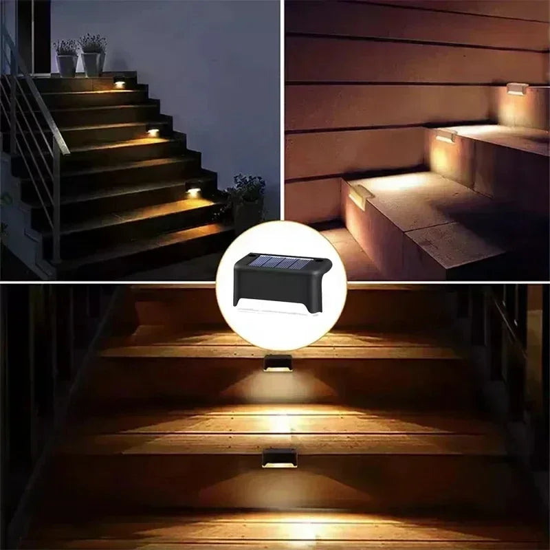 Solar LED Outdoor Step Lights – IP66 Waterproof Deck & Garden