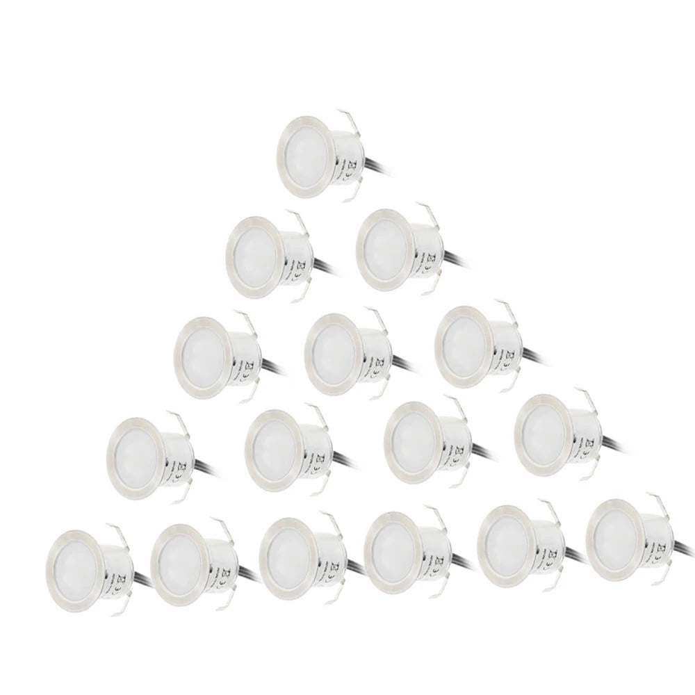 16PCS 0.6W High Bright Recessed LED Deck Light Water Resistance IP67 In Ground Outdoor Landscape LED Lighting Peaceful Pleasures Health and Wellness