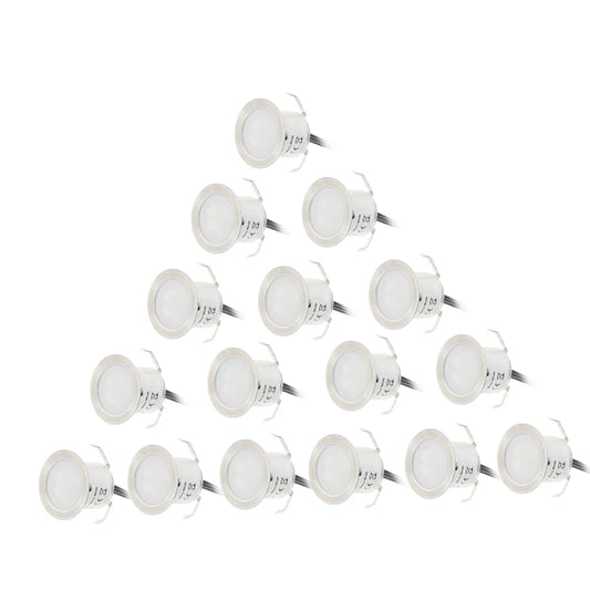 16PCS 0.6W High Bright Recessed LED Deck Light Water Resistance IP67 In Ground Outdoor Landscape LED Lighting Peaceful Pleasures Health and Wellness