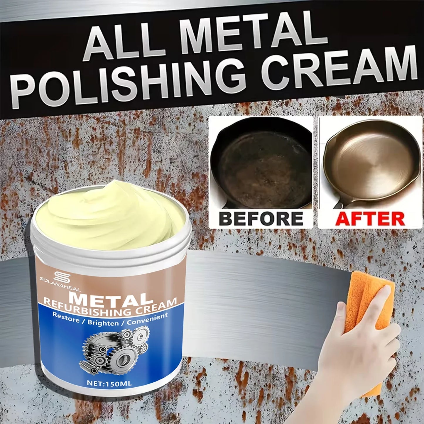 Professional Metal Polishing Paste – Chrome & Auto Care