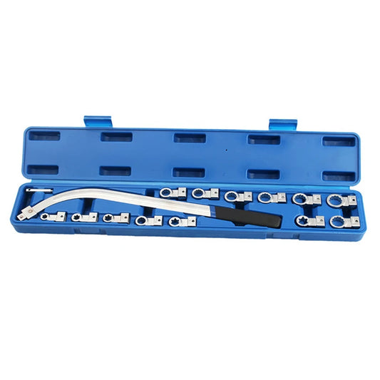 Professional Heavy Duty 15PCS Belt Tensioner Wrench Set Idler Pulley Tool for Auto Mechanics Peaceful Pleasures Health and Wellness A
