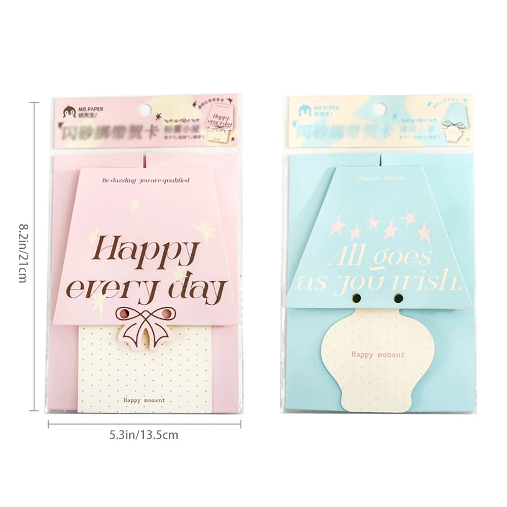 Sparkling Sand Shaped Greeting Card Envelope Limited Romantic Series