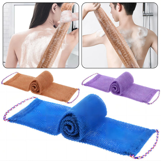 Exfoliating Back Scrubber Net Bath Washcloth 3-Pack | Men & Women Exfoliating Bath Scrubber Oasis Select