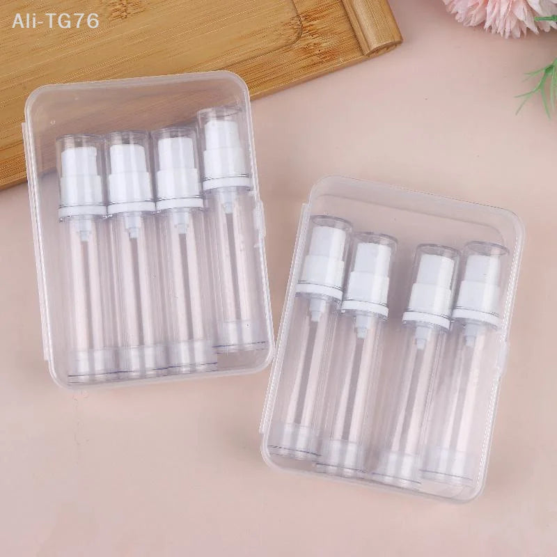 Airless Pump Bottle Set 5ml 10ml 15ml – Refillable Travel Containers