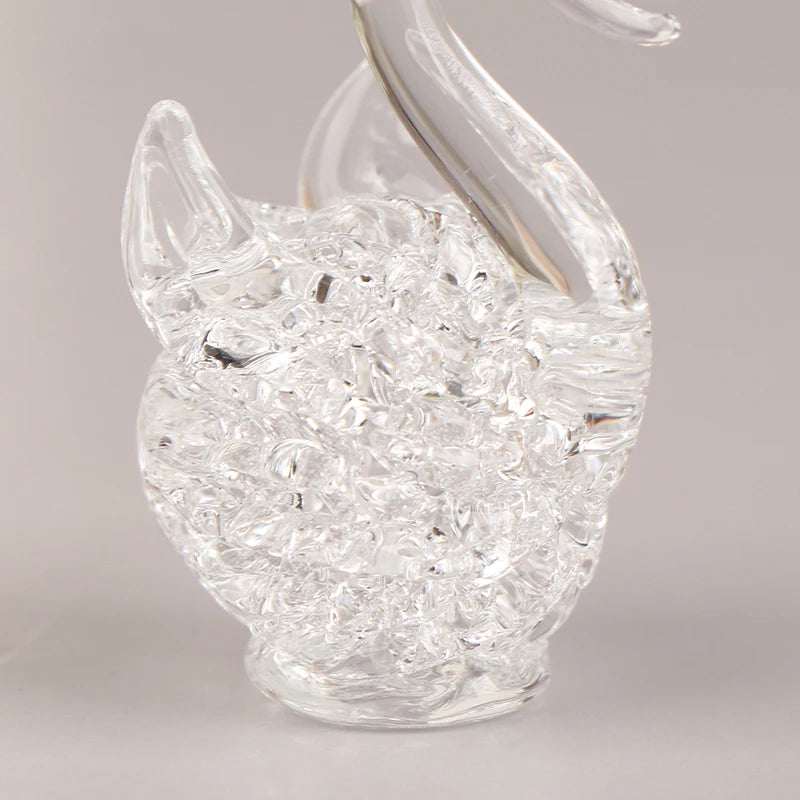 Crystal Swan Figurine Glass Ornament | Home Decor & Gift