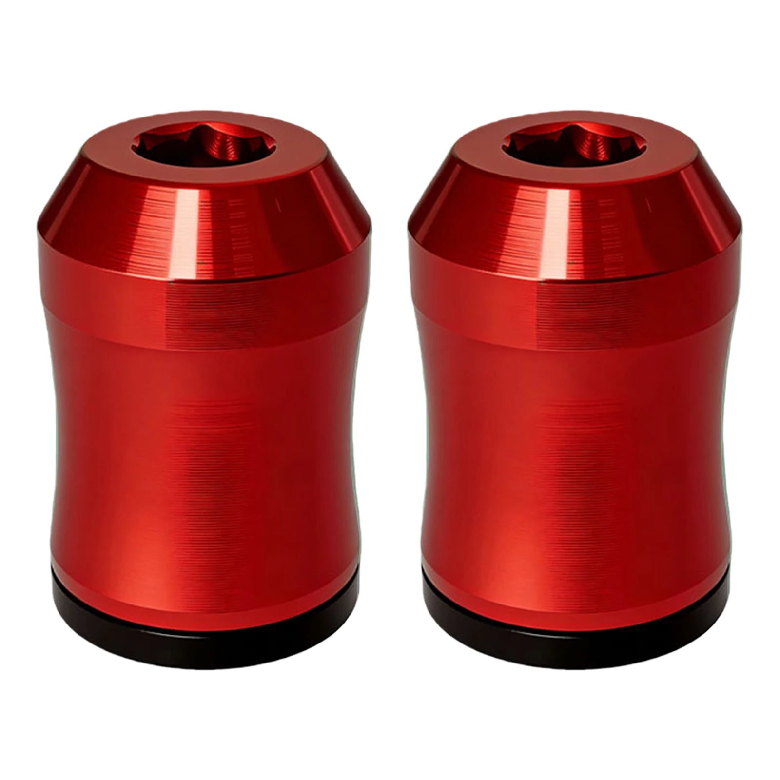 2Pcs Magnetic Screw Rings 6.35mm Magnetized Ring Screwdriver Bits Universal Magnetizer for Mechanic Carpenter DIY Repair Peaceful Pleasures Health and Wellness Red