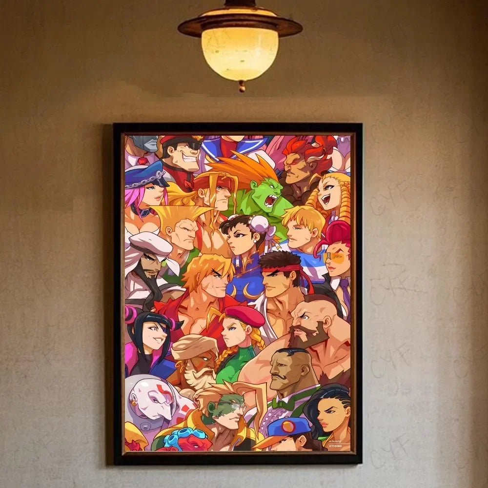 Game Street Fighter Poster Aesthetic Canvas Painting Prints Wall Art Picture for Bedroom Home Decor Peaceful Pleasures Health and Wellness z12 30x40cm Unframed