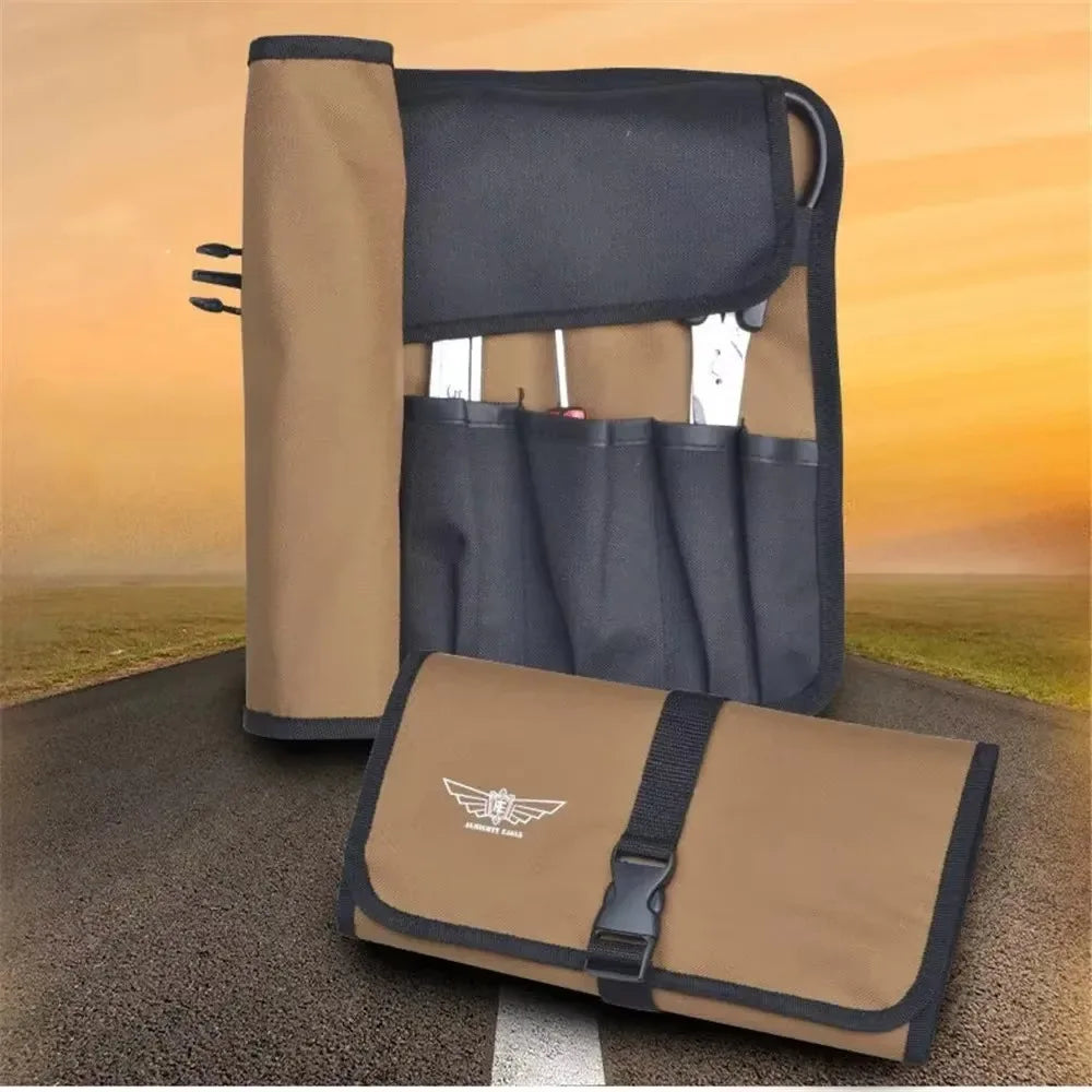 Oxford Cloth Roll Portable Pouch Bag Wrench Tool Foldable Spanner Hammer Camping Pocket Multifunctional Storage Bag Toolkit Peaceful Pleasures Health and Wellness