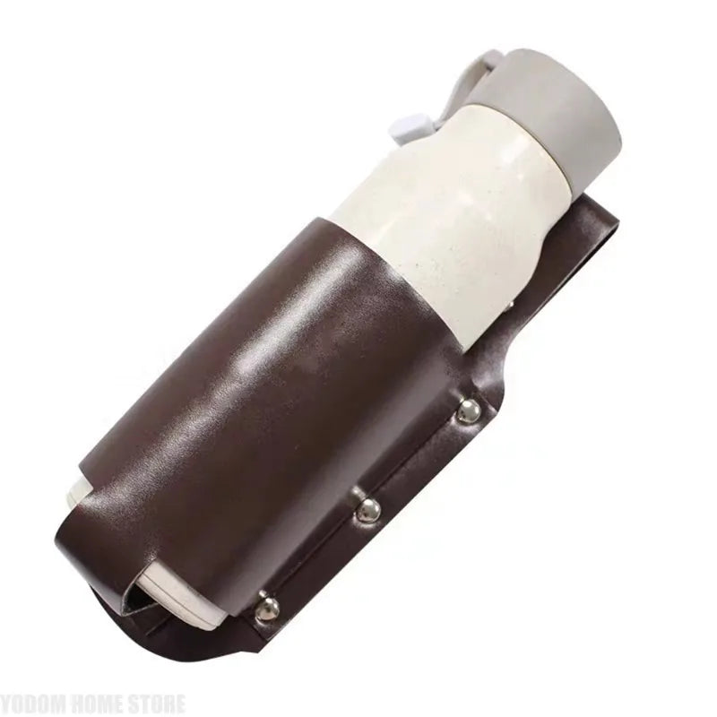 PU Leather Beer Bottle Holster Belt Pouch – Hands-Free Waist Bag