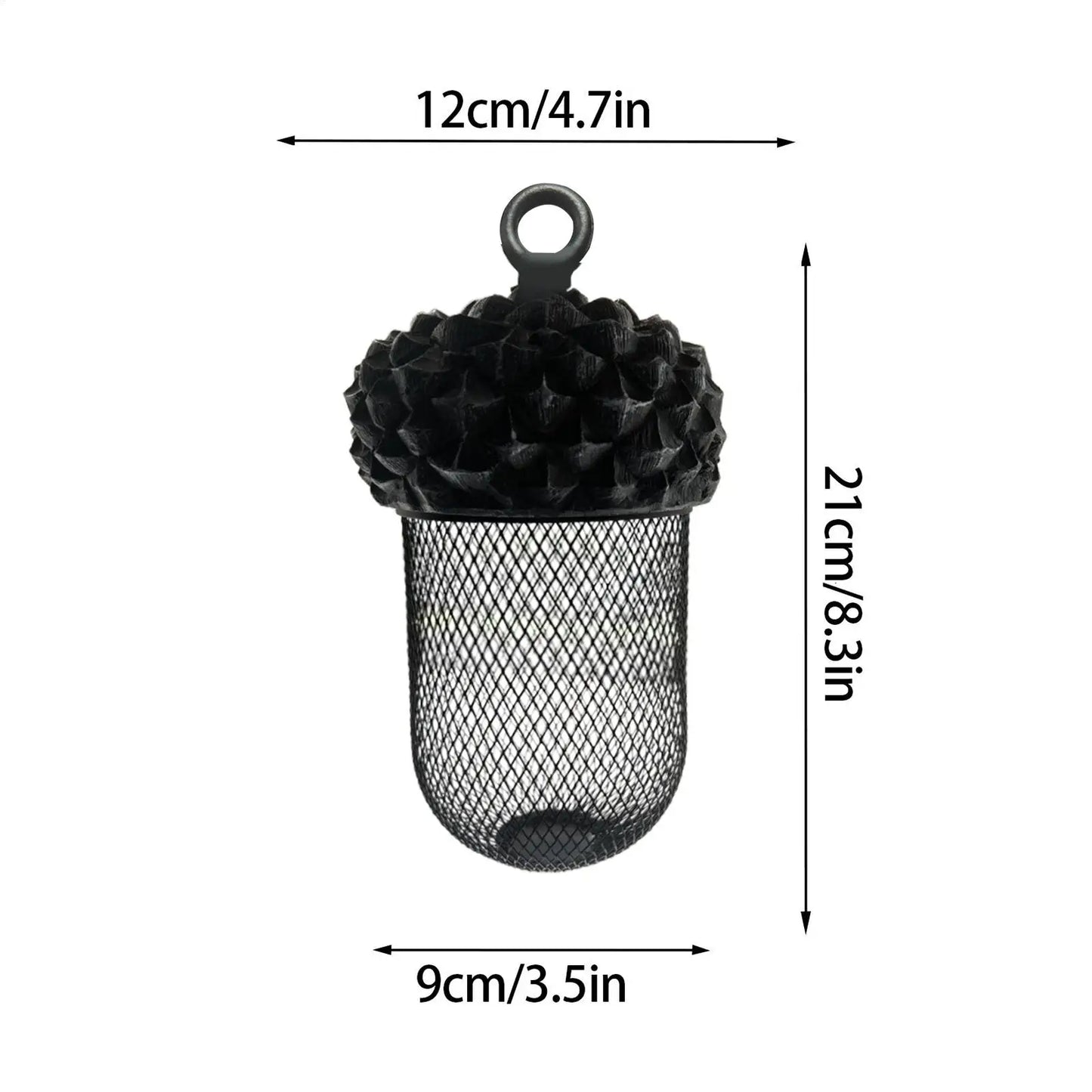 Acorn Bird Feeder – Decorative Resin Metal Garden Feeder Hanging Bird Feeder Peaceful Pleasures Health and Wellness