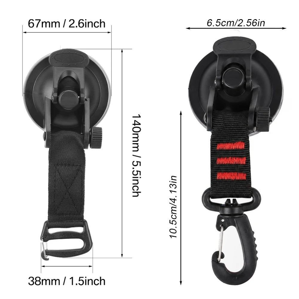 Suction Cups Hook Car Camping Essentials Heavy Duty Tie Down Suction Cup Camper Accessories for Car Awning Boat SUV Tent Traps Peaceful Pleasures Health and Wellness