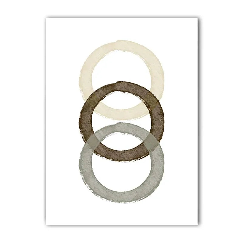 Abstract Geometric Circle Canvas Wall Art | Modern Minimalist Print Canvas Wall Art Print Peaceful Pleasures Health and Wellness 03 21X30cm No Frame China Mainland