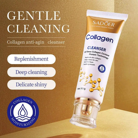 Collagen Foaming Facial Cleanser – Deep Cleansing & Hydrating Face Wash for All Skin Types 100g Peaceful Pleasures Health and Wellness
