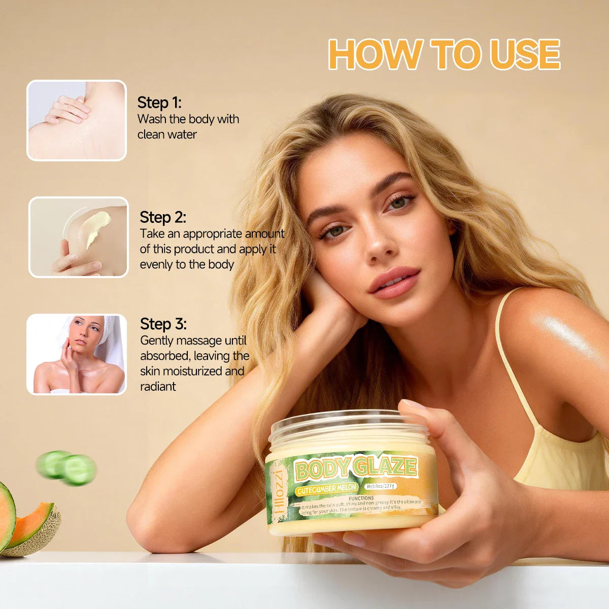 Body Glaze Melon Cream – Moisturize, Brighten & Smooth Skin
