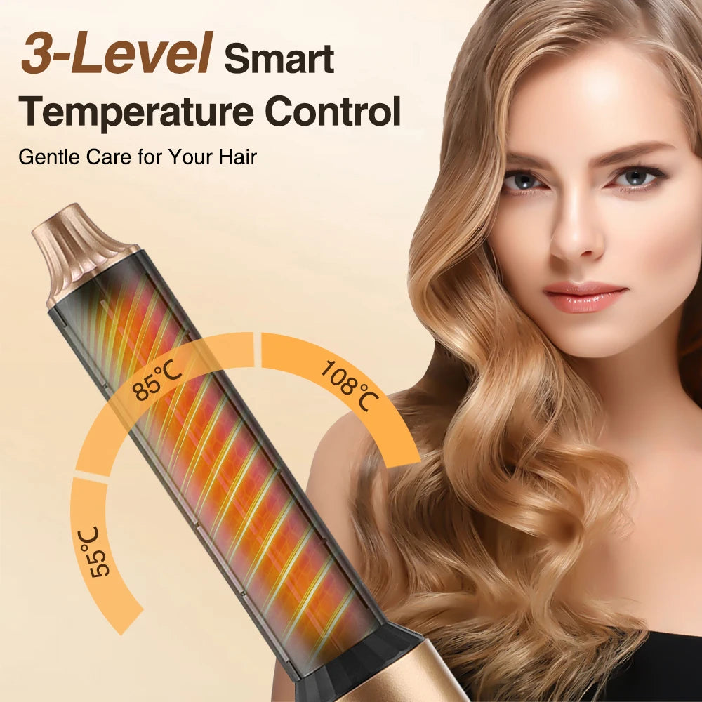 6 In 1 Hot Air Brush Low Noise Damage Free Styling Wet Dry Use One Step Hair Dryer And Volumizer Hair Styling Tool Home Salon Peaceful Pleasures Health and Wellness