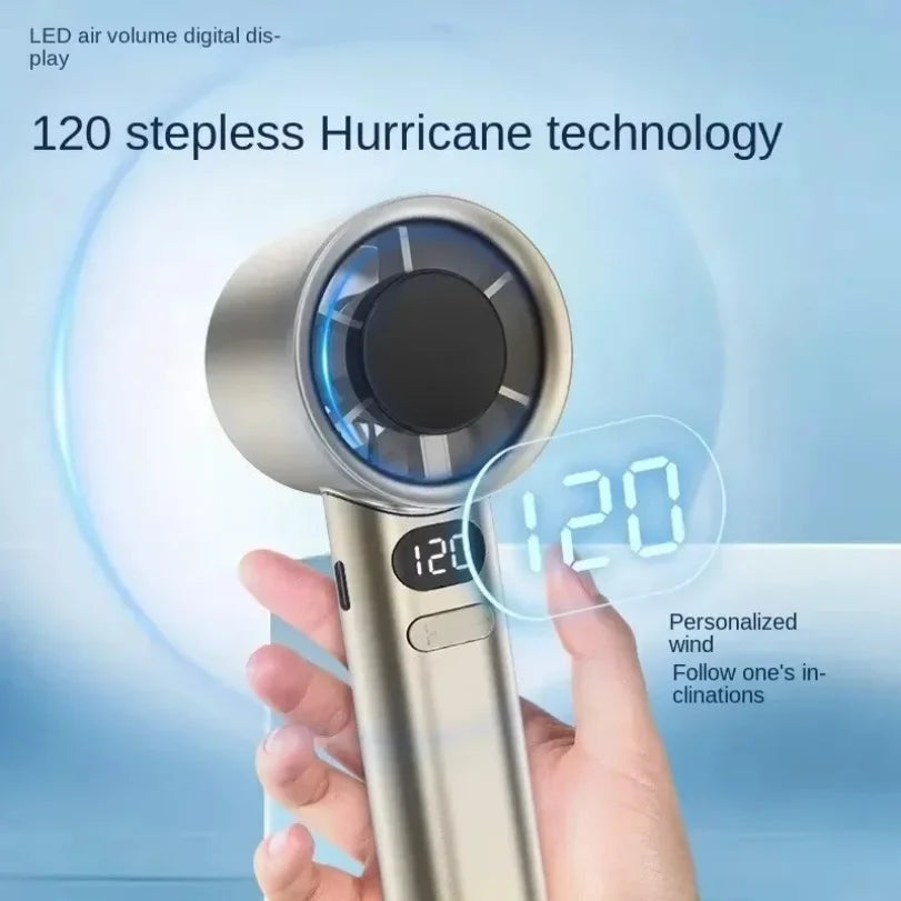 Portable Bladeless Handheld Fan | 120 Speeds USB Rechargeable