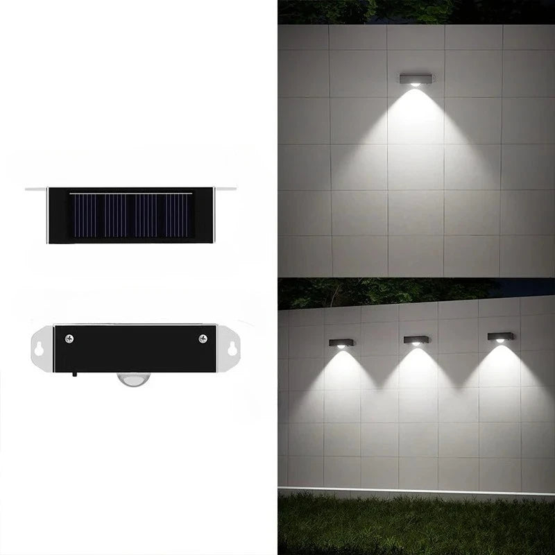4-Pack Solar Outdoor Wall Lights – IP66 Waterproof Garden Lamps