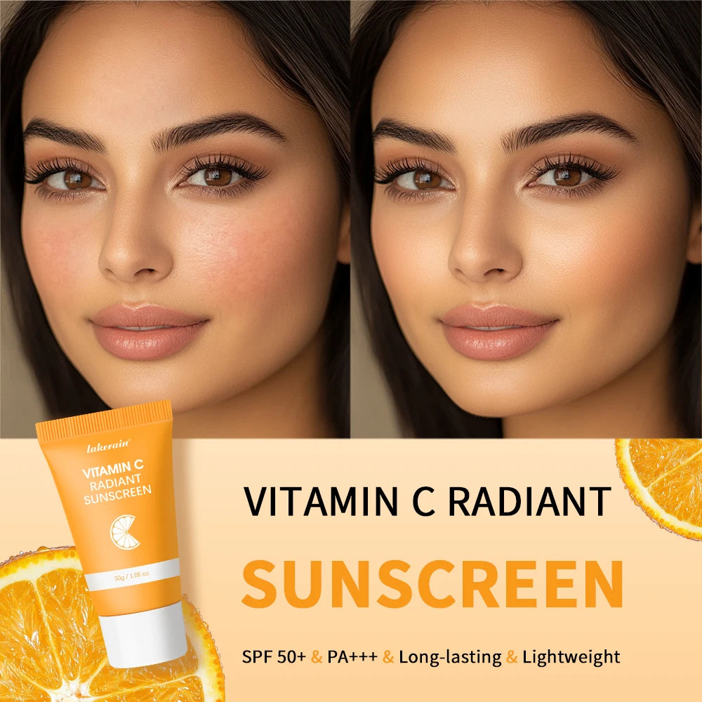 SPF 30 Face Cream Face Primer Vitamin C Moisturizer Protects Skin From UV Rays Sun Cream Hydrating Brightens Makeup Peaceful Pleasures Health and Wellness