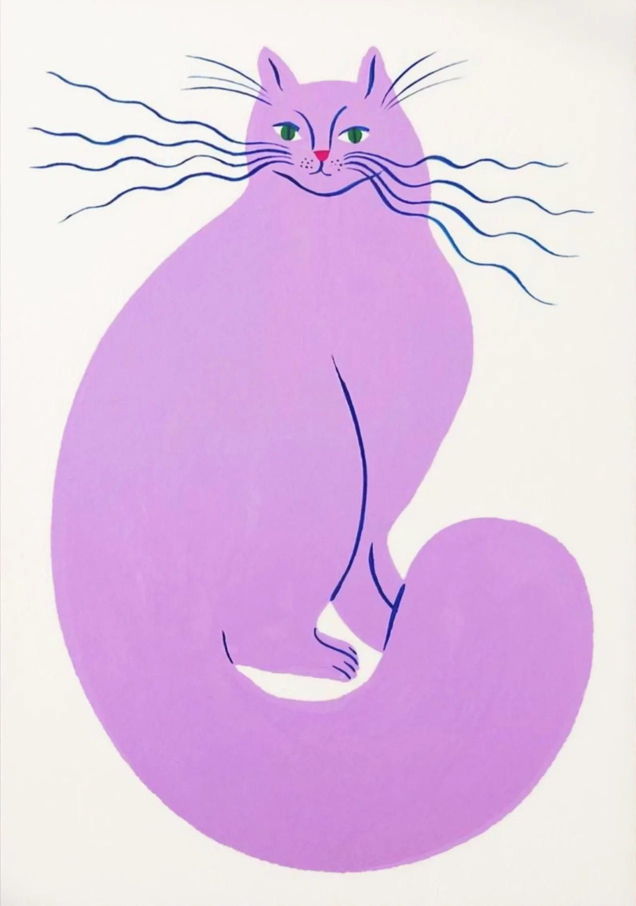 Abstract Cats Illustration Poster Funny Animal Prints Canvas Painting Wall Art Pictures Home Living Room Modern Pets Decoration Peaceful Pleasures Health and Wellness 11 40x50cm