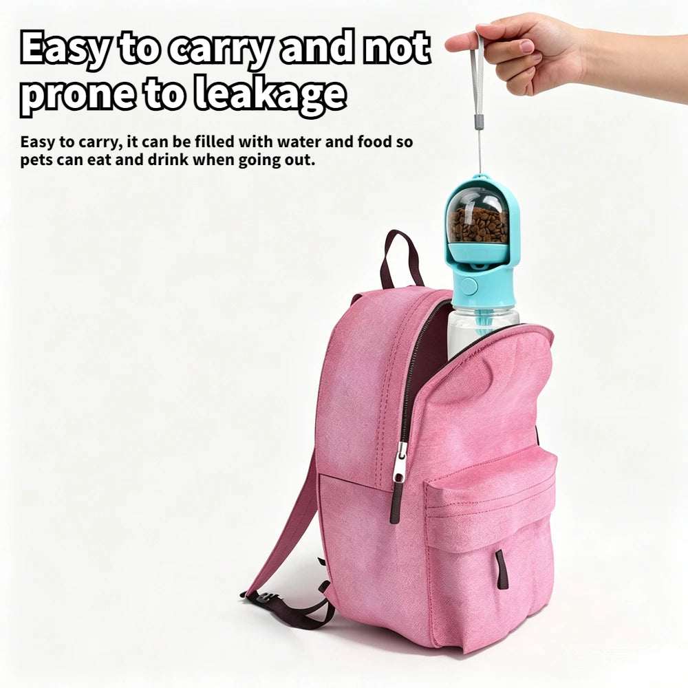 Portable Dog Cat Water Bottle with Storage Food and Water Container for Puppy Pets dogs Feeder Bowl Outdoor Travel Pet supplies Peaceful Pleasures Health and Wellness