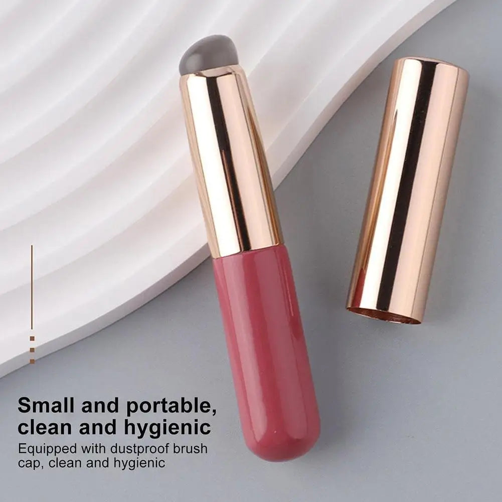 Silicone Lip Brush With Cover Cap Concealer Brush Like Fingertips Q Soft Lipstick Makeup Brushes Round Head No Broken Peaceful Pleasures Health and Wellness