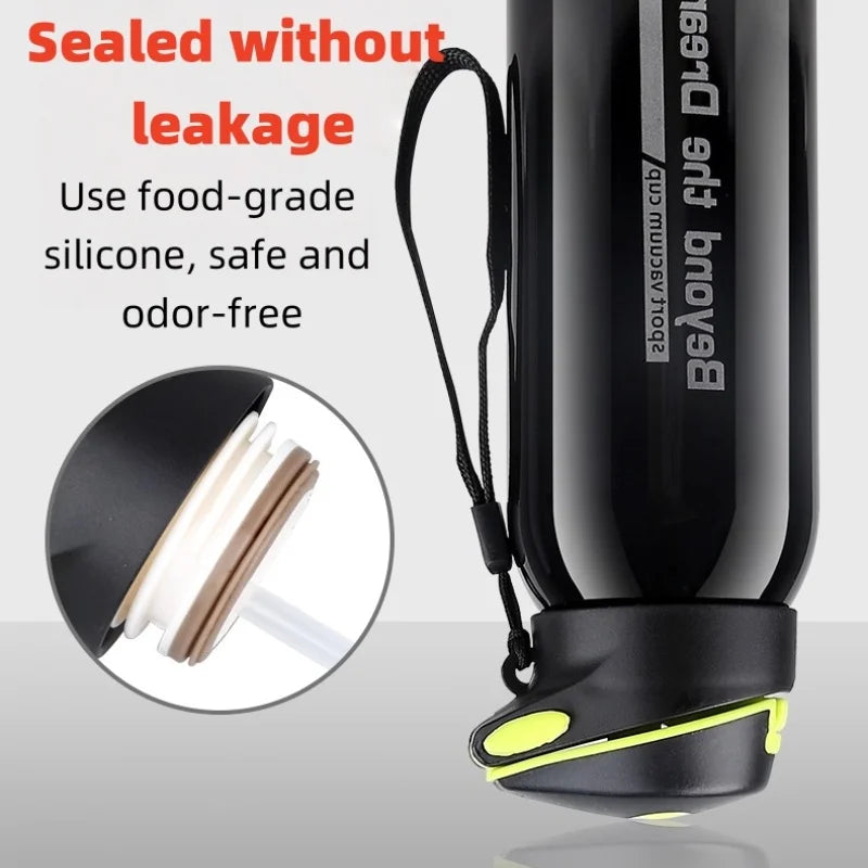 Stainless Steel Thermos Bottle Ideal for Outdoor Activities, Cycling Sports Keep Hot or Cold Easy to Carry Durable Water Bottle Peaceful Pleasures Health and Wellness