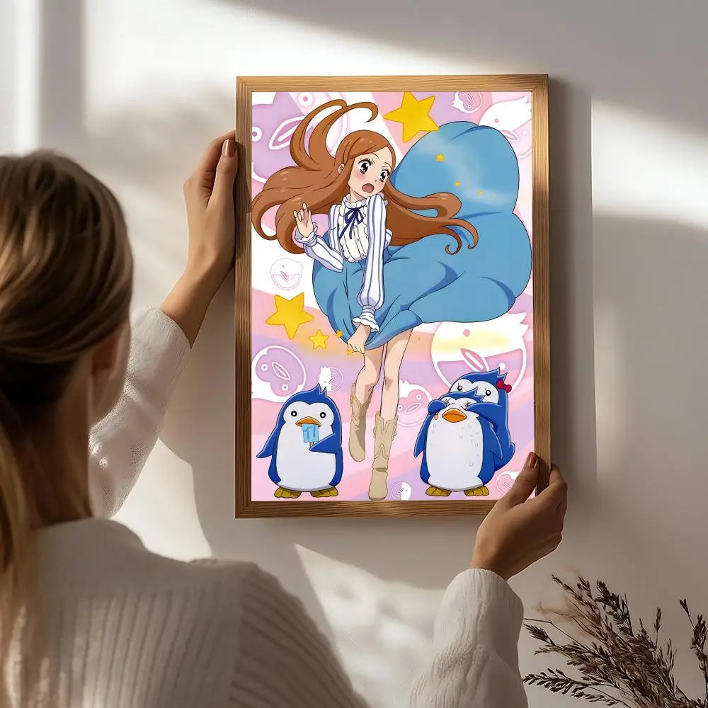 Anime Penguindrum HD Waterproof Self-Adhesive Wall Poster Anime Wall Poster Peaceful Pleasures Health and Wellness White8 30X40cmNoframe