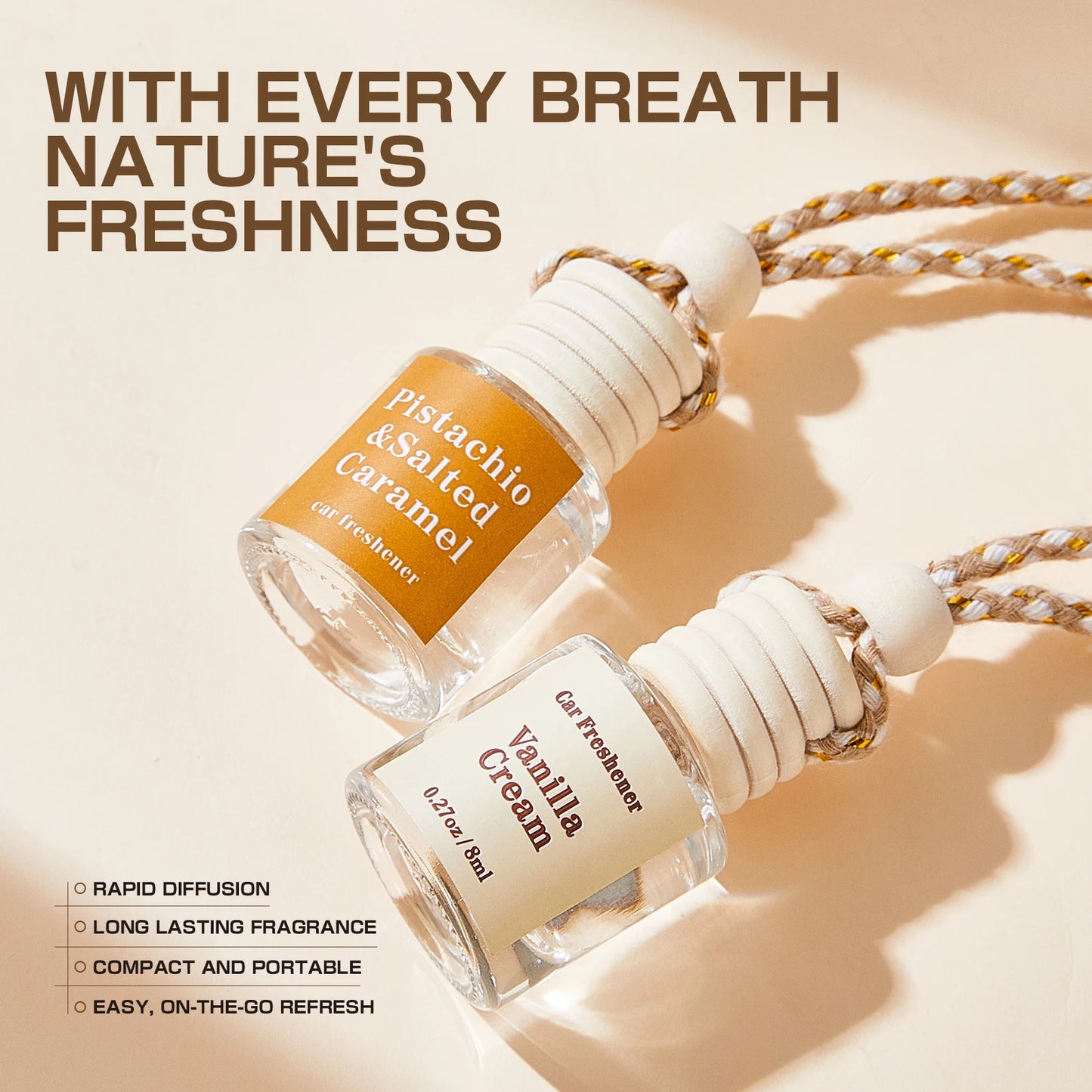 4 Pcs Car Air Freshener Set with Long-Lasting Scent