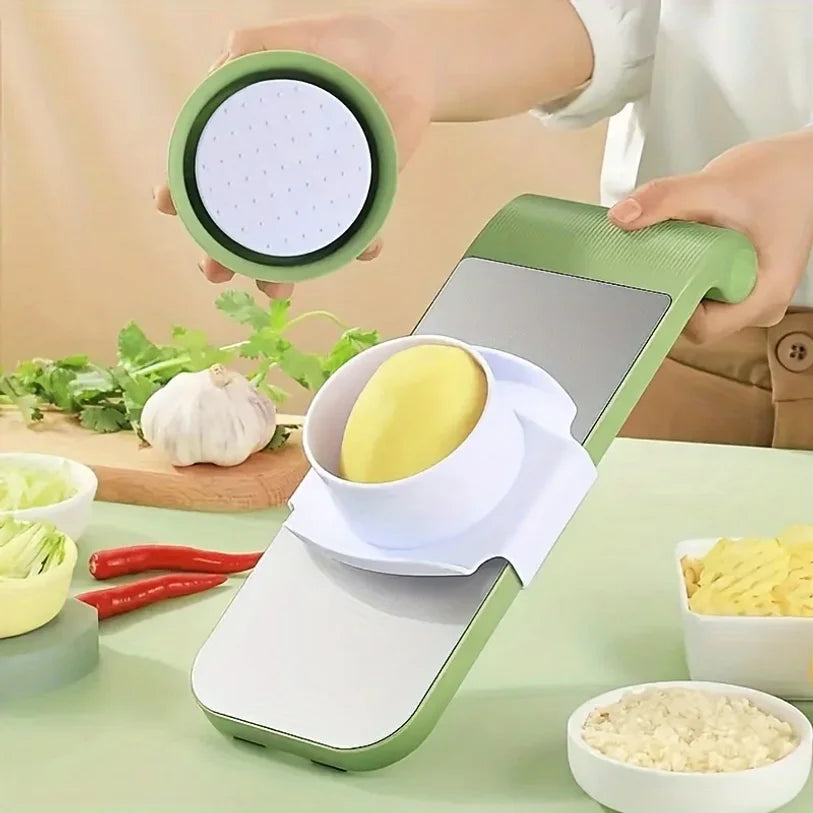 7-Piece Vegetable Slicer & Grater Set – Interchangeable Blades