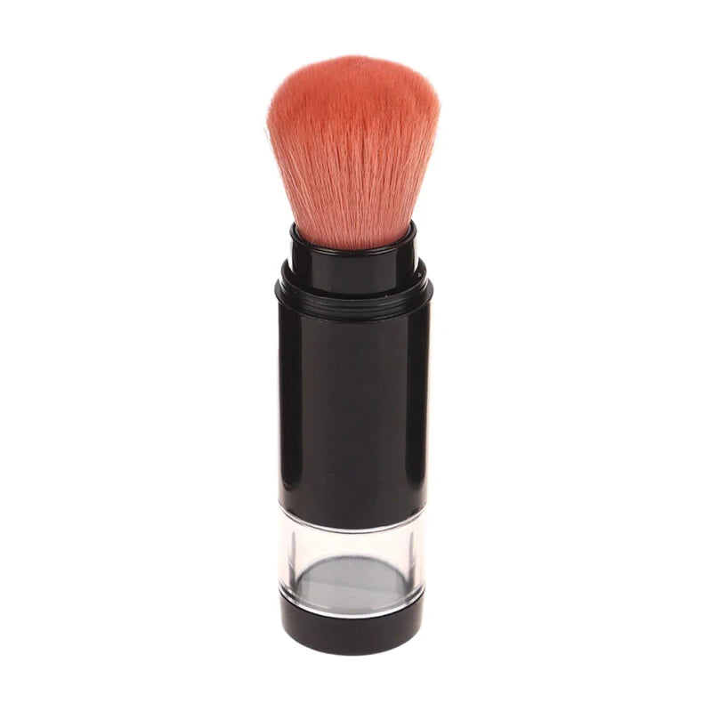 Multi-functional 2 in 1 Foundation Brush Makeup Brush Empty Travel Blush with Refillable Loose Powder Bottle Makeup Beauty Tools Peaceful Pleasures Health and Wellness Pink